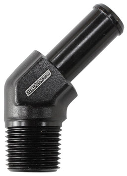 Aeroflow Performance 1/8" NPT to -4 100/450 series Hose, Black Finish Male NPT to 45° AN Hose Barb AF845-04ANBLK Autofit