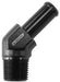 Aeroflow Performance 1/8" NPT to -4 100/450 series Hose, Black Finish Male NPT to 45° AN Hose Barb AF845-04ANBLK Autofit