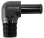 Aeroflow Performance 1/8" NPT to -4 100/450 series Hose, Black Finish Male NPT to 90 Deg AN Hose Barb AF842-04ANBLK Autofit