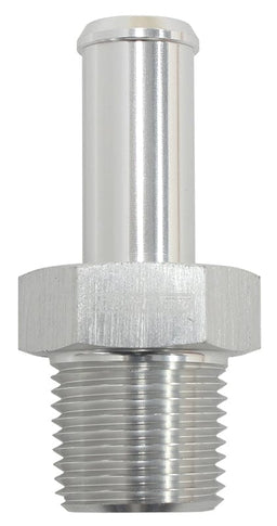 Aeroflow Performance 1/8" NPT to -4 100/450 series Hose, silver Finish Male NPT to Straight AN Hose Barb AF841-04ANS Autofit