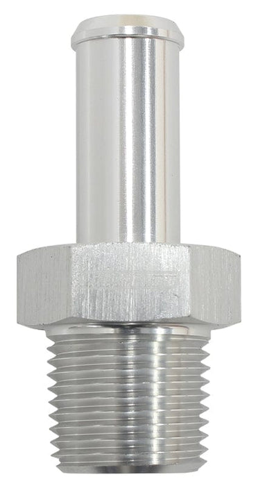 Aeroflow Performance 1/8" NPT to -4 100/450 series Hose, silver Finish Male NPT to Straight AN Hose Barb AF841-04ANS Autofit