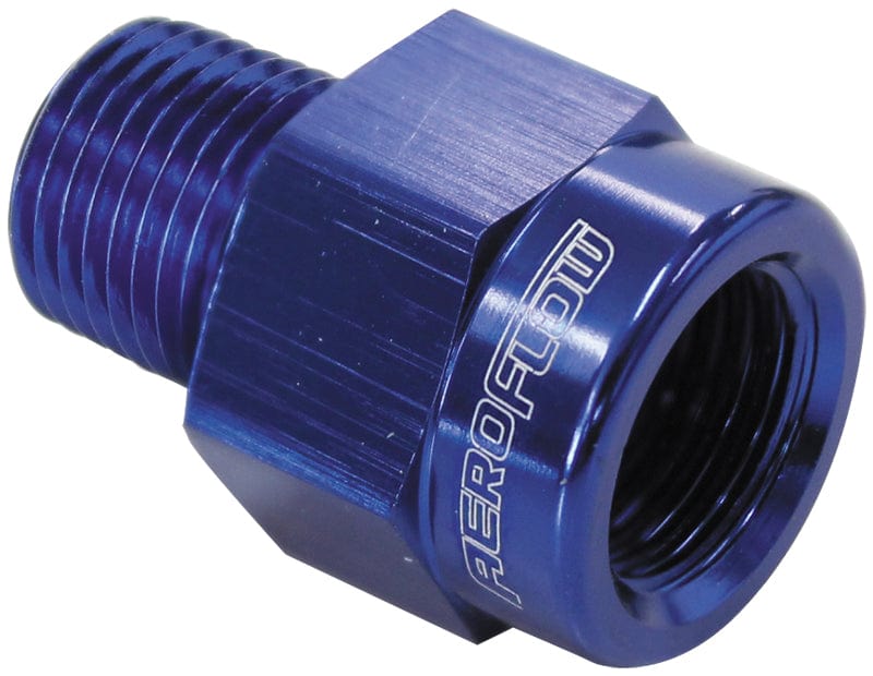 Aeroflow Performance 1/8" to 1/8", Blue Finish BSP Male to NPT Female Adapter AF925-04-04 Autofit
