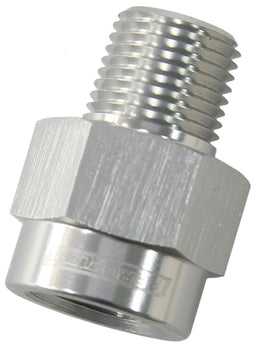 Aeroflow Performance 1/8" to 1/8", Silver Finish BSP Male to NPT Female Adapter AF925-04-04S Autofit