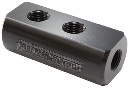 Aeroflow Performance 1 In - 4 Out, All Ports 1/8" NPT, Black Finish Compact Distribution Block AF456-01-04BLK Autofit