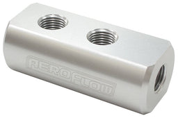 Aeroflow Performance 1 In - 4 Out, All Ports 1/8" NPT, Silver Finish Compact Distribution Block AF456-01-04S Autofit