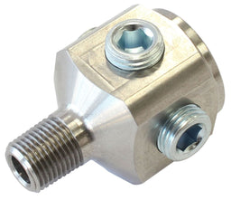 Aeroflow Performance 1 x Male 1/8" BSP with 5 x Female 1/8" NPT BSP To NPT Block Tee Stainless Steel Adapter AF388 Autofit