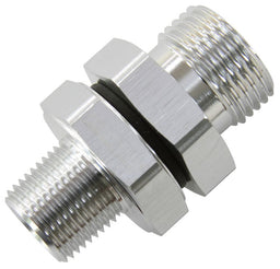 Aeroflow Performance -10 ORB to 3/8" NPT, Silver Finish ORB to NPT Coupler AF928-10-06S Autofit