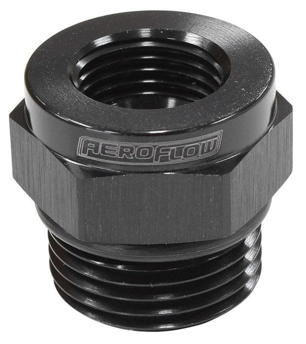 Aeroflow Performance -10 ORB To 5/8" -18 Thread Temperature Probe Adapter - Black AF661-10BLK Autofit