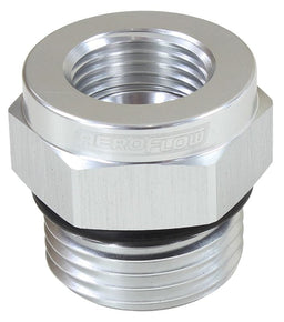 Aeroflow Performance -10 ORB To 5/8" -18 Thread Temperature Probe Adapter - Silver AF661-10S Autofit