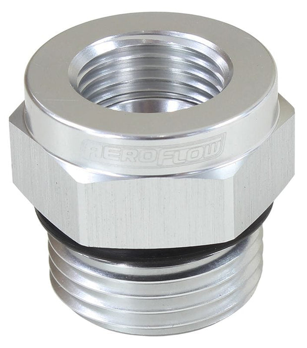 Aeroflow Performance -10 ORB To 5/8" -18 Thread Temperature Probe Adapter - Silver AF661-10S Autofit