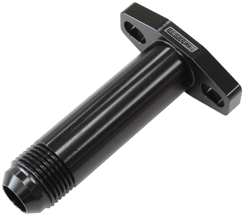 Aeroflow Performance -10AN ORB outlet, 3" Long, 38-44mm bolt centre, Black Finish Turbo Drain Adapter AF463-05L Autofit