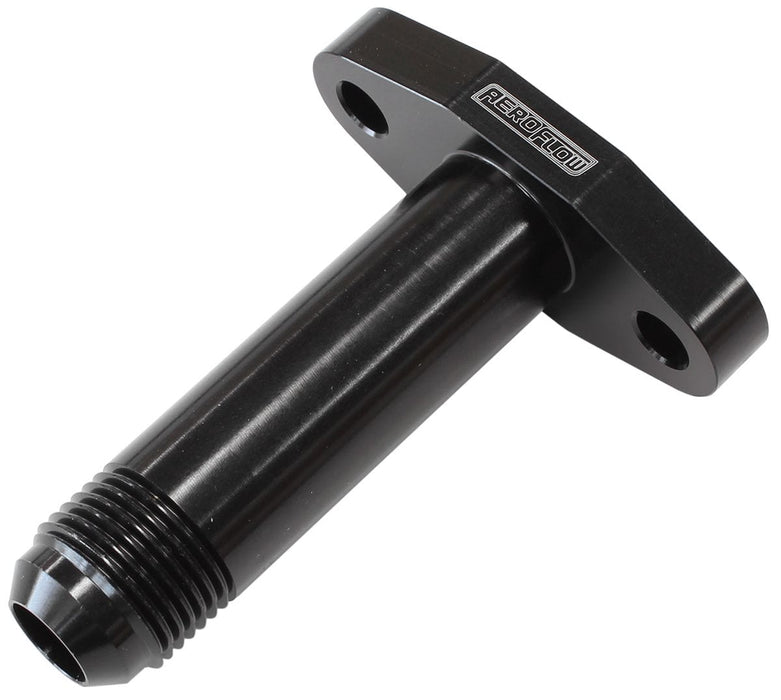 Aeroflow Performance -10AN ORB outlet, 3" Long, 51mm bolt centre, Black Finish Turbo Drain Adapter AF463-06L Autofit
