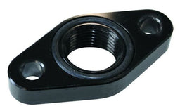 Aeroflow Performance -10AN ORB outlet, 51mm bolt centre, Black Finish Turbo Drain Adapter AF463-02 Autofit