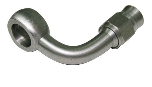 Aeroflow Performance 10mm (3/8") Banjo to -3AN PTFE Hose End Stainless Steel 90° Banjo Fitting AF219-03 Autofit
