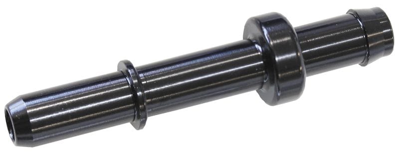 Aeroflow Performance 10mm/3/8" Barb to male hard tube, Black Push-In to Barb EFI Fuel Fitting AF810-06BLK Autofit