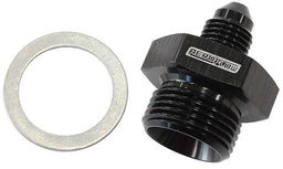 Aeroflow Performance 11/16" -20 washer seal to -3AN Wilwood Master Cylinder Adapter - Black AF740-03BLK Autofit