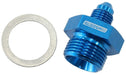 Aeroflow Performance 11/16" -20 washer seal to -3AN Wilwood Master Cylinder Adapter - Blue AF740-03 Autofit