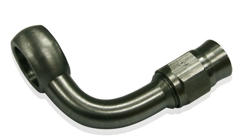 Aeroflow Performance 11mm (7/16") Banjo to -4AN PTFE Hose End Stainless Steel 45° Banjo Fitting AF218-04 Autofit