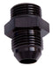 Aeroflow Performance -12 ORB to -16AN, Black Finish ORB to AN Straight Male Flare Adapter AF920-16-12BLK Autofit