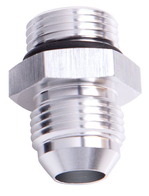 Aeroflow Performance -12 ORB to -3AN, Silver Finish ORB to AN Straight Male Flare Adapter AF920-03-12S Autofit