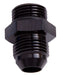 Aeroflow Performance -12 ORB to -4AN, Black Finish ORB to AN Straight Male Flare Adapter AF920-04-12BLK Autofit