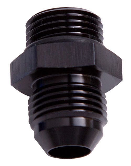 Aeroflow Performance -12 ORB to -8AN, Black Finish ORB to AN Straight Male Flare Adapter AF920-08-12BLK Autofit