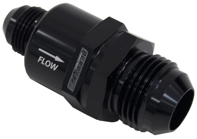 Aeroflow Performance -12AN to -8AN, Black Finish One Way Stepped Check Valve AF612-12-08BLK Autofit