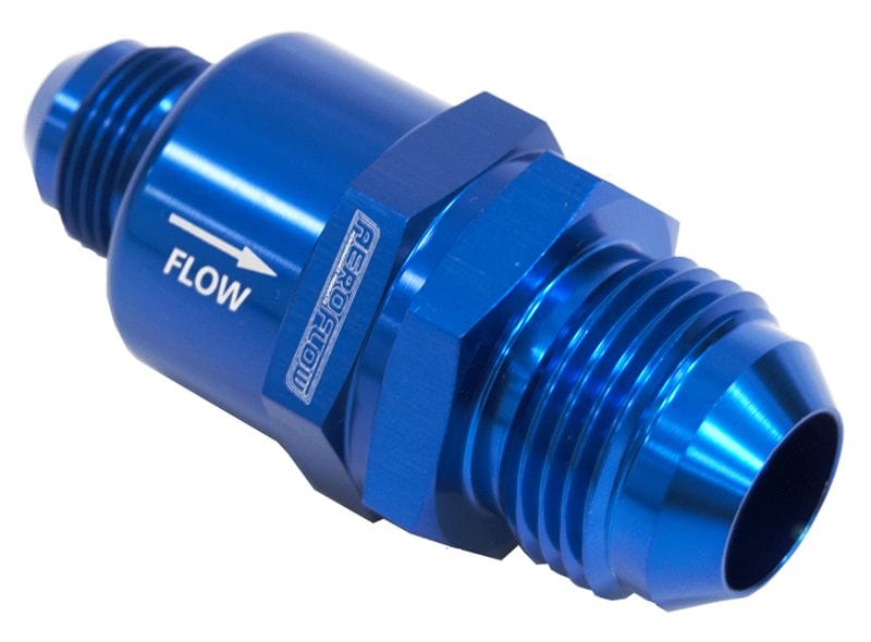 Aeroflow Performance -12AN to -8AN, Blue Finish One Way Stepped Check Valve AF612-12-08 Autofit