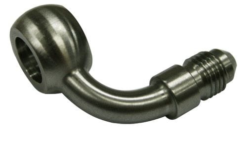 Aeroflow Performance 12mm Banjo to -4AN Male Stainless Steel 90° Banjo to AN Fitting AF309-04 Autofit