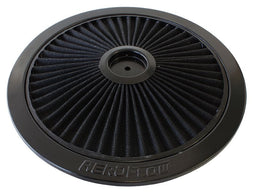 Aeroflow Performance 14" diameter, black washable cotton element Black Full Flow Air Filter Top Plate AF2251-1401 Autofit