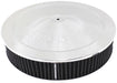 Aeroflow Performance 14" x 3", 5-1/8" neck, 1-1/8" Drop base , black washable cotton eleme Chrome Air Filter Assembly AF2851-1280 Autofit