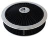 Aeroflow Performance 14" x 3", 5-1/8" neck, black washable cotton element Chrome Full Flow Air Filter Assembly with 1-1/8" Drop base AF2851-3040 Autofit