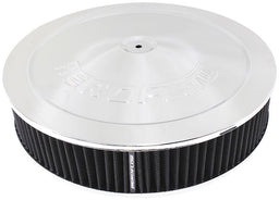 Aeroflow Performance 14" x 3", 7-5/16" neck,Flat Base with black washable cotton element Chrome Air Filter Assembly AF2851-1234 Autofit