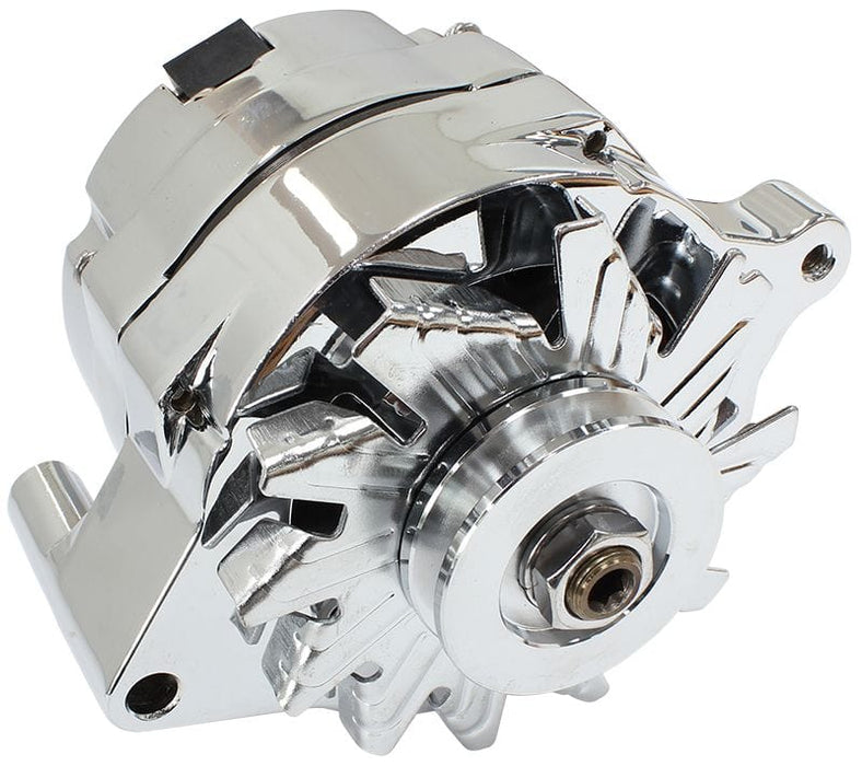 Aeroflow Performance 140 AMP, 1 Wire, Internal Regulator, Single V Groove Pulley Ford Alternator - Chrome Finish AF4873-1140 Autofit
