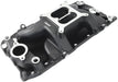 Aeroflow Performance 1500 - 6500 RPM, Square Bore Carburettor Pad, Non-EGR BB Chev Air Gap Dual Plane Intake Manifold, Black Finish AF6211-1001 Autofit