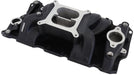 Aeroflow Performance 1500 - 6500 RPM, Square Bore Carburettor Pad, Non-EGR SB Chev Air Gap Dual Plane Intake Manifold, Black Finish AF6210-1001 Autofit