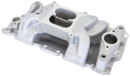 Aeroflow Performance 1500 - 6500 RPM, Square Bore Carburettor Pad, Non-EGR SB Chev Air Gap Dual Plane Intake Manifold, Natural Cast Finish AF6010-1001 Autofit