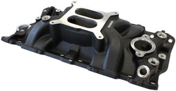 Aeroflow Performance 1500 - 6500 RPM, Square Bore Carburettor Pad, Non-EGR SB Chev Street Dual Plane Intake Manifold, Black Finish AF6210-1000 Autofit