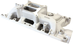 Aeroflow Performance 1500 - 6500 RPM, Square Bore Carburettor Pad, Non-EGR SB Ford 289-302 Windsor Air Gap Dual Plane Intake Manifold, Natural Cast Finish Autofit