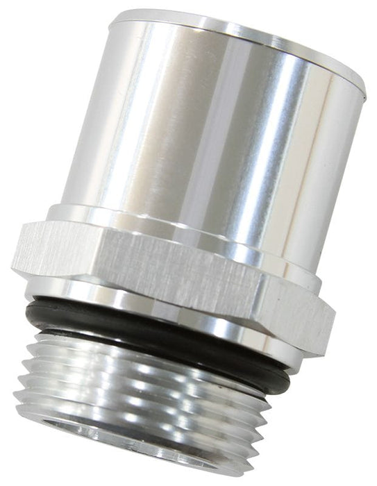 Aeroflow Performance -16 ORB to 1-3/8" (35mm) Barb, 55mm OAL, Silver Finish ORB Barb Adapters AF926-22-16S Autofit