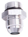 Aeroflow Performance -16 ORB to -16AN, Silver Finish ORB to AN Straight Male Flare Adapter AF920-16S Autofit