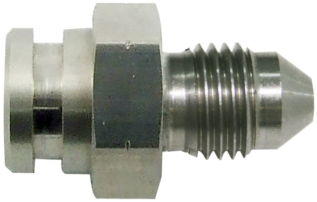 Aeroflow Performance 17mm Hex with Retainer Clip Recess. 7/16"-24 Stainless Steel 17mm Female Inverted Flare to Male AN Fitting -4AN AF271-04 Autofit