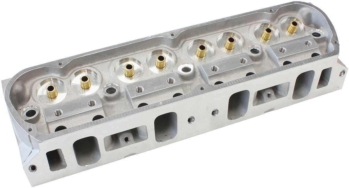 Aeroflow Performance 2.10" x 1.25" Intake Port, 1.35" x 1.35" Exhaust Port Bare Small Block Ford Windsor 289-351 185cc Aluminium Cylinder Heads with 63cc C Autofit