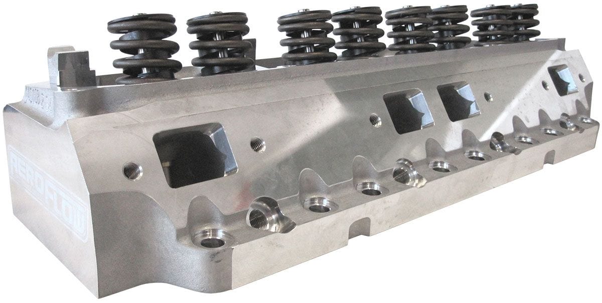 Aeroflow Performance 2.30" x 1.18" Intake Port, 1.75" x 1.25" Exhaust Port Complete Big Block Chrysler 383-440 220cc Aluminium Cylinder Heads with 82cc Cha Autofit