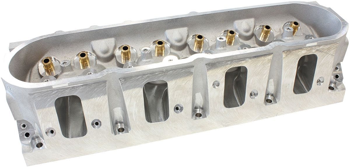 Aeroflow Performance 2.60" x 1.28" Intake Port, 1.47" x 1.64" Exhaust Port Bare GM LS3 4 Bolt 276cc CNC Ported Aluminium Cylinder Heads with 70cc Chamber ( Autofit