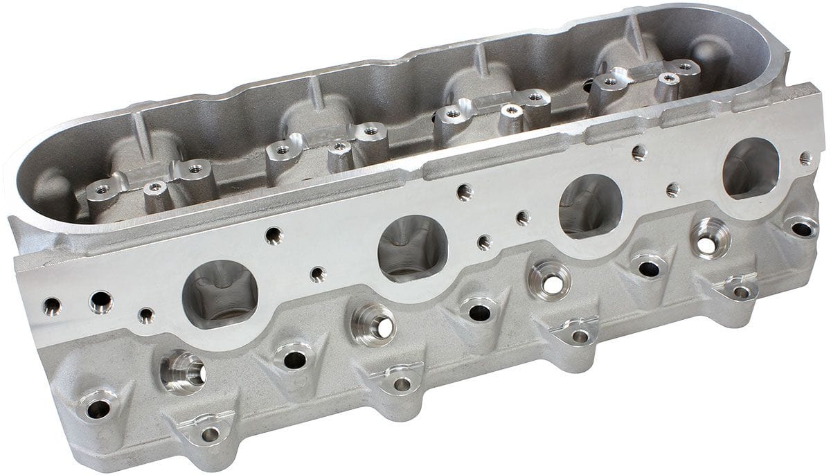 Aeroflow Performance 2.60" x 1.28" Intake Port, 1.47" x 1.64" Exhaust Port Bare GM LS3 6 Bolt 276cc CNC Ported Aluminium Cylinder Heads with 70cc Chamber ( Autofit
