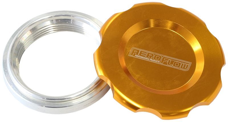 Aeroflow Performance 2" Female weld-on bung, includes Buna N & EPR O-rings. Gold Cap Low Profile Billet Aluminium Filler Cap & Bung AF465-32G Autofit