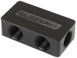 Aeroflow Performance 2 In - 4 Out, All Ports 1/8" NPT, Black Finish Compact Distribution Block AF456-02-04BLK Autofit