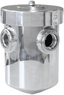 Aeroflow Performance 2 x -12 and 1 x -6 ORB Ports. 4.5" (115mm) Width x 6.5" (165mm) Height Dry Sump / Breather Tank - Polished AF77-1019 Autofit
