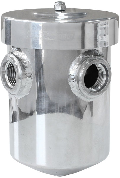 Aeroflow Performance 2 x -12 and 1 x -6 ORB Ports. 4.5" (115mm) Width x 6.5" (165mm) Height Dry Sump / Breather Tank - Polished AF77-1019 Autofit